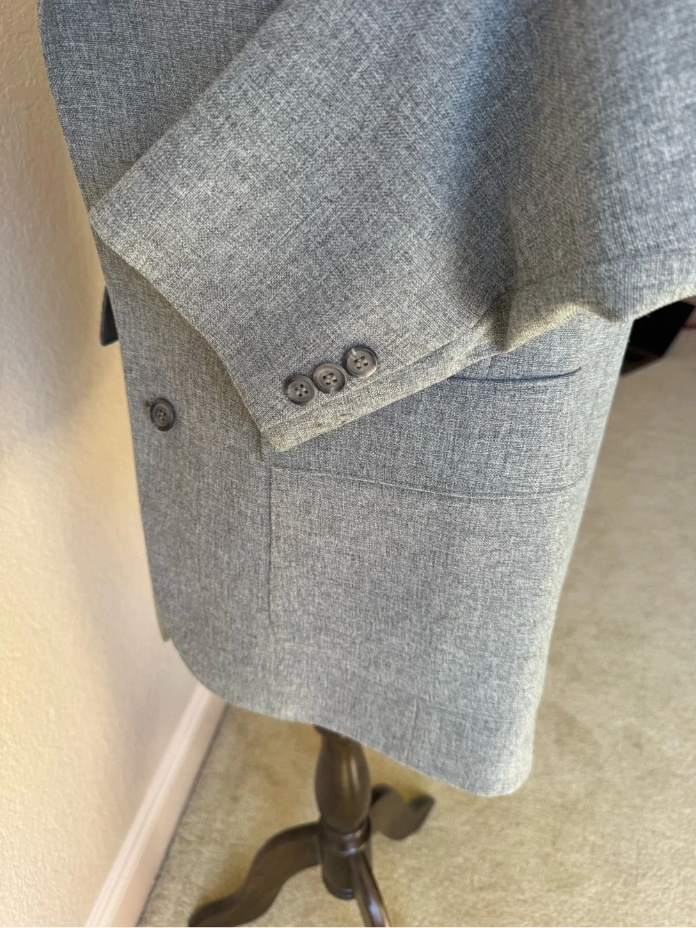 Levi's Light Gray Two-Button Sport Coat
